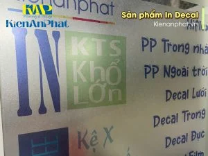 Mẫu sản phẩm In Decal mờ tại Kiến An Phát