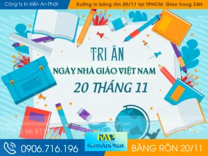 Xưởng in băng rôn 20/11 tại TPHCM. Giao trong 24H