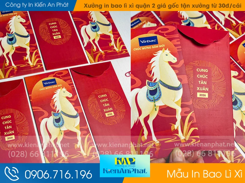 Xưởng in bao lì xì quận 2 giá gốc tận xưởng từ 30đ/cái tại In Bao Lì Xì Kiến An Phát
