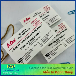 Xưởng in danh thiếp Quận Phú Nhuận TPHCM