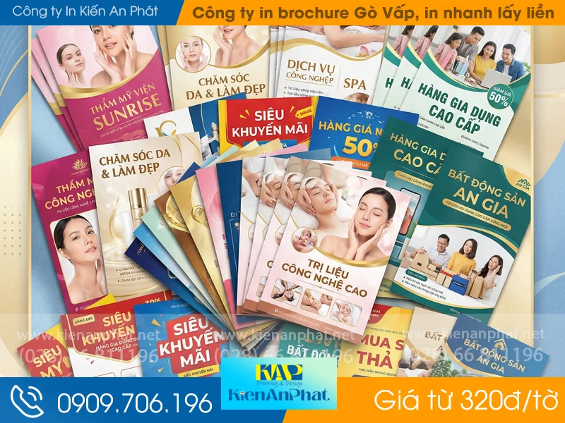 Công ty in brochure Gò Vấp giá từ 320đ/tờ, in nhanh lấy liền