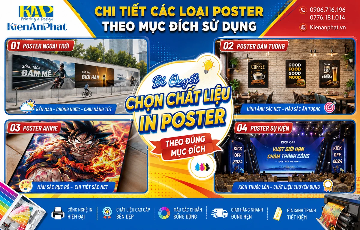 Phân Loại Poster Theo Mục Đích Sử Dụng Khi In Poster Toàn Diện Nhất